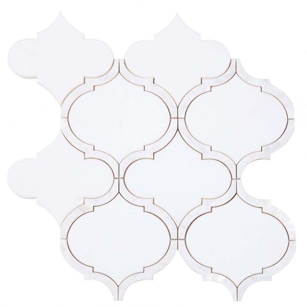 Lexi Thassos Lantern Arabesque Mosaic Tile