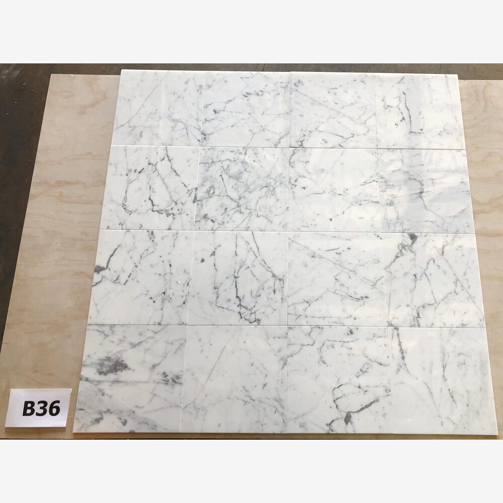 Statuario White 12x12 Polished Marble Field Tile