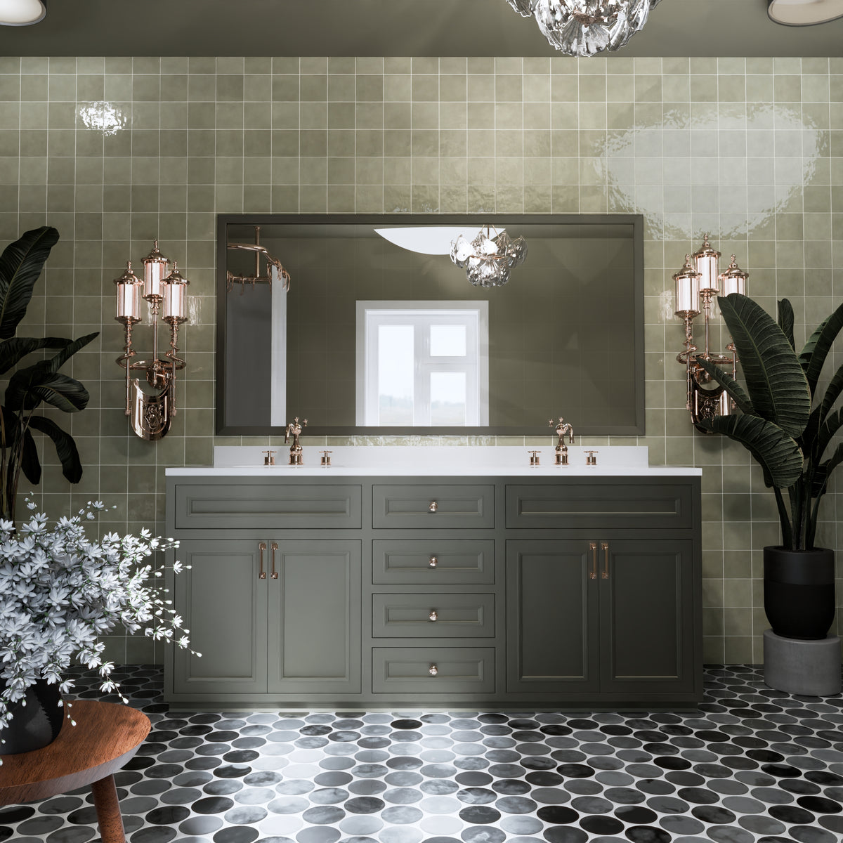 St. Lucia Green 5x5 Ceramic Tile Glossy