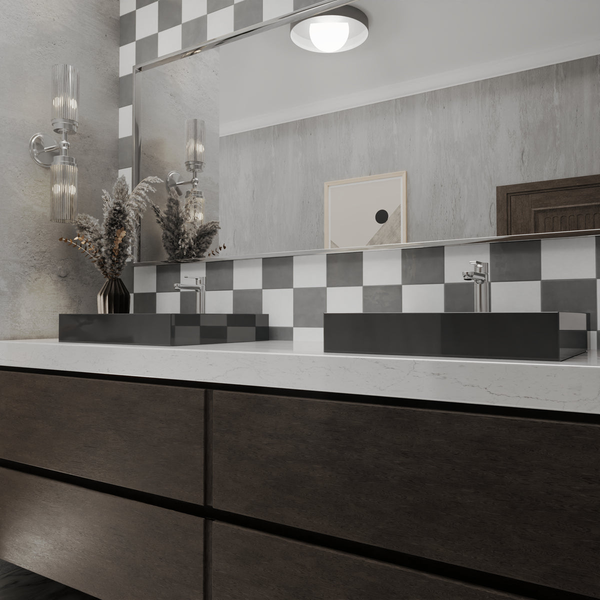 St. Lucia Gris 5x5 Ceramic Tile Glossy
