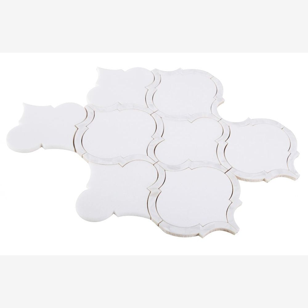 Lexi Thassos Lantern Arabesque Mosaic Tile