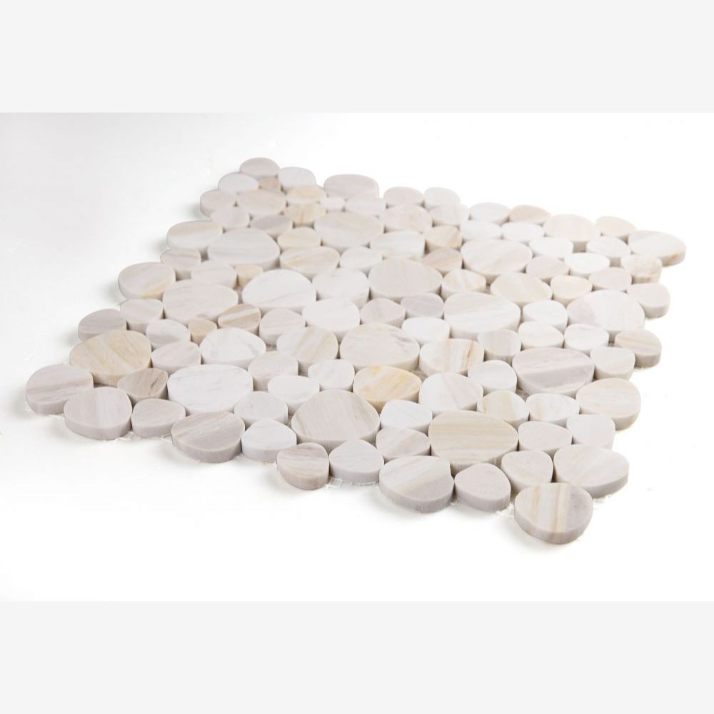 Hudson Eura Wood Marble Pebble Mosaic Tile