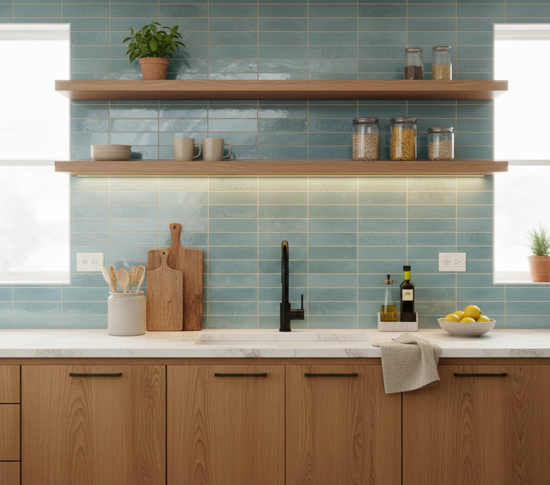 Souk Agua 2.8x11 Bright Porcelain Tile - view 6