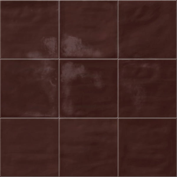 Solenne Burgundy 6x6 Porcelain Tile Glossy