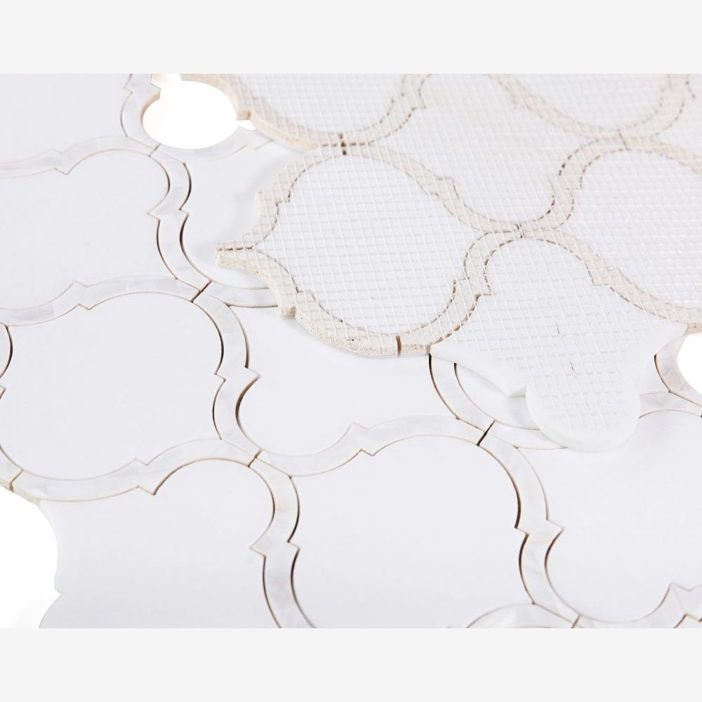 Lexi Thassos Lantern Arabesque Mosaic Tile