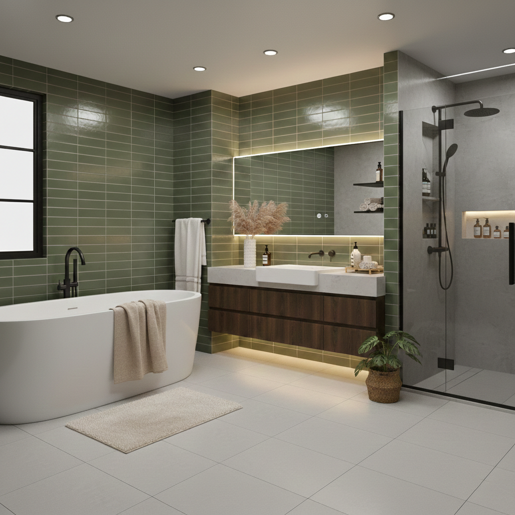 Camden Verde 3x12 Ceramic Tile Glossy