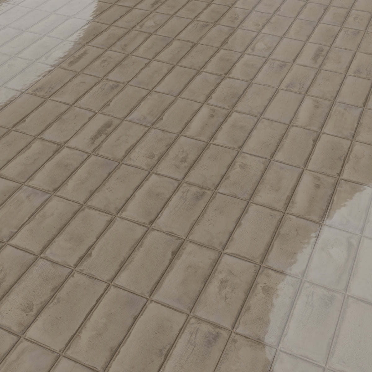 Verdure Taupe 3x6 Glossy Ceramic Tile