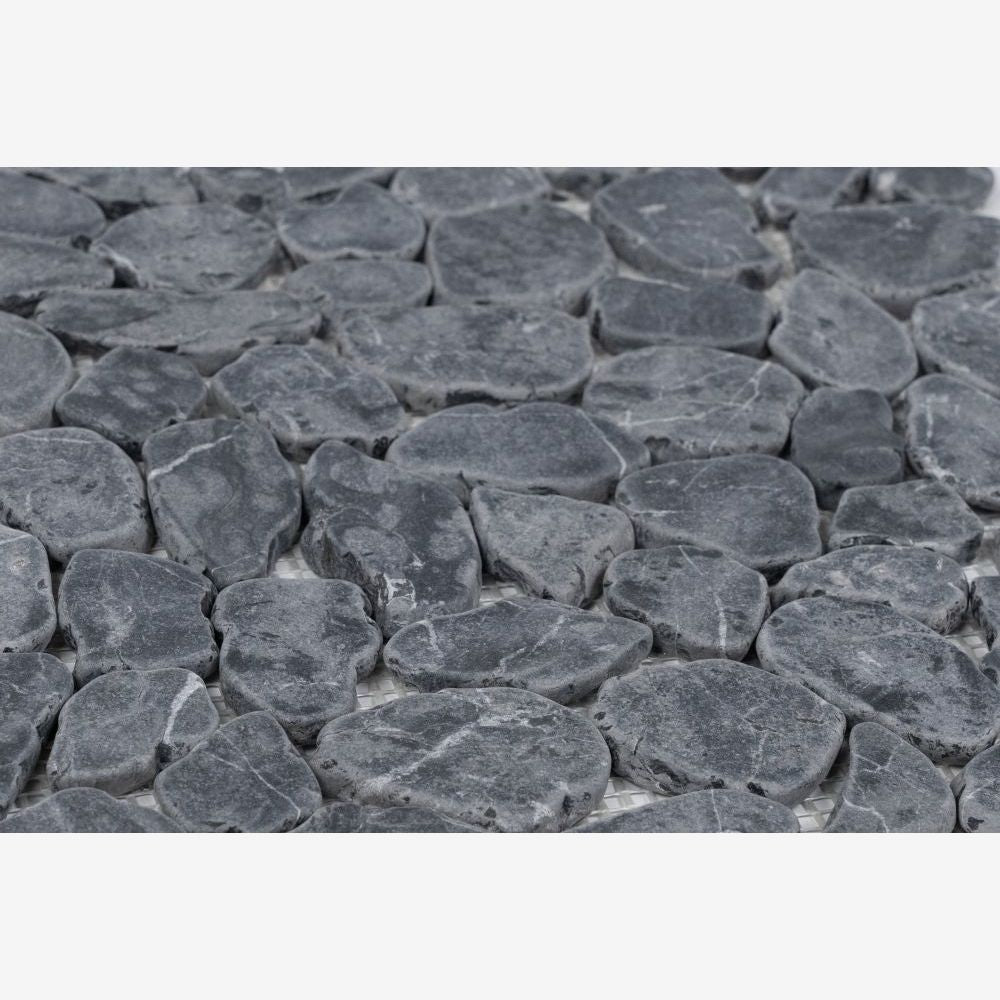Tucson Bluestone Marble Pebble Mosaic Tile