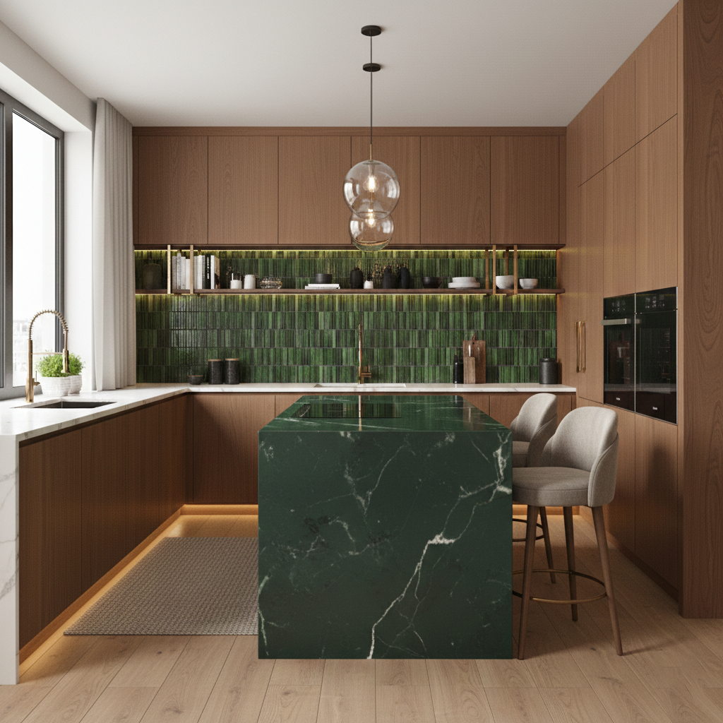 Linea Luxe Grass 4.5x9.1 Ceramic Tile Glossy