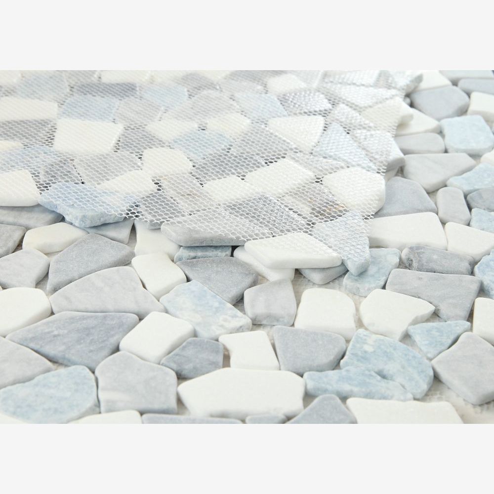 Tucson Blue Ocean Marble Pebble Mosaic Tile