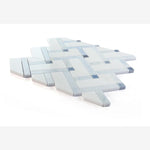 Load image into Gallery viewer, Tesserae Herringbone Royal Sapphire 11.75x12.25 Marble Mosaic Tile
