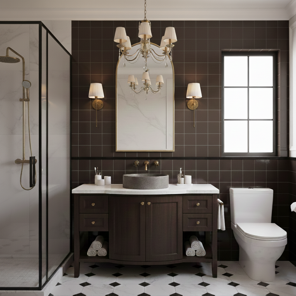 St Lucia Bronze 5x5 Ceramic Tile Glossy