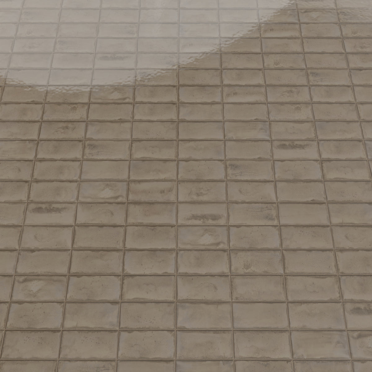 Verdure Taupe 3x6 Glossy Ceramic Tile