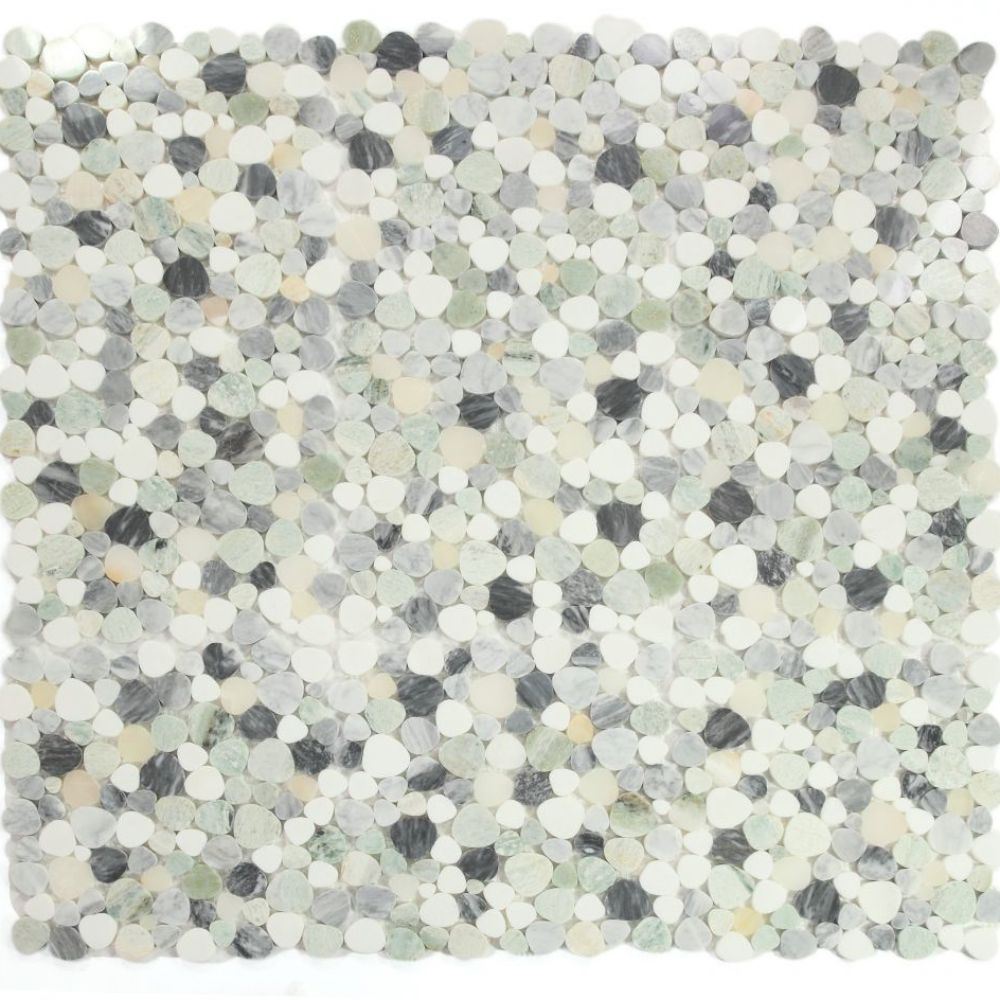 Hudson Grassland Marble Pebble Mosaic Tile