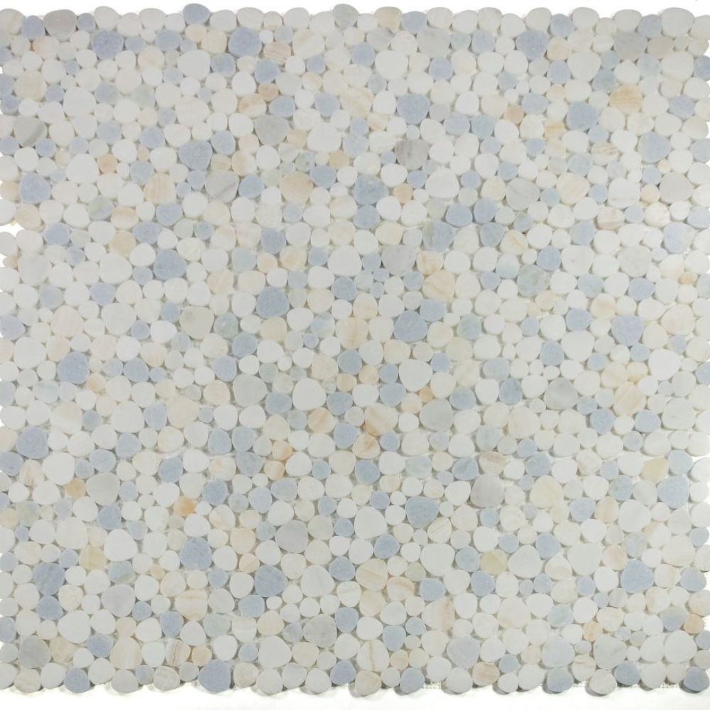 Hudson Marina Marble Pebble Mosaic Tile