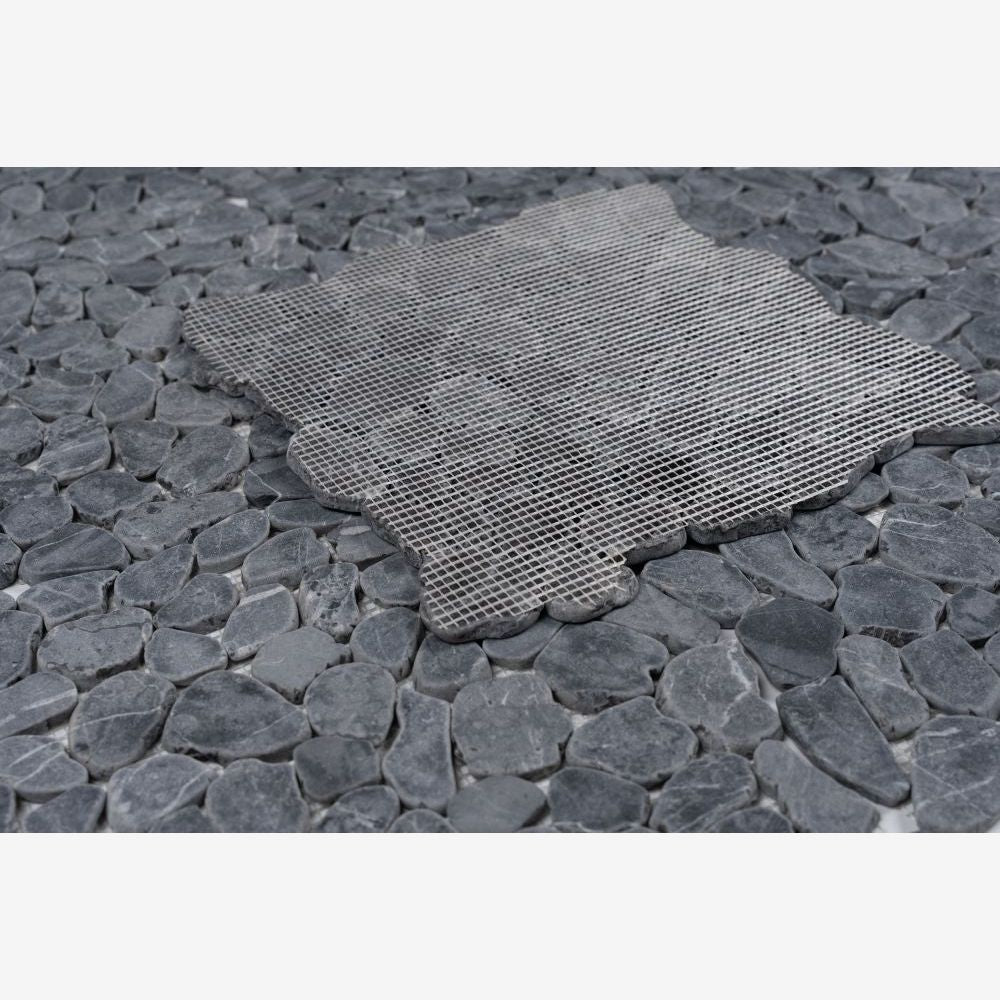 Tucson Bluestone Marble Pebble Mosaic Tile