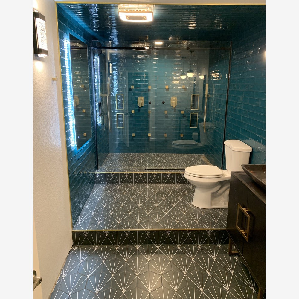 Chanelle Peacock Green 3x12 Glossy Ceramic Tile