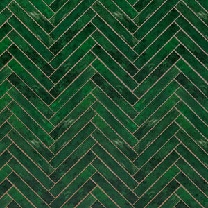 Zellure Verdal Green 2x16 Glossy Ceramic Tile