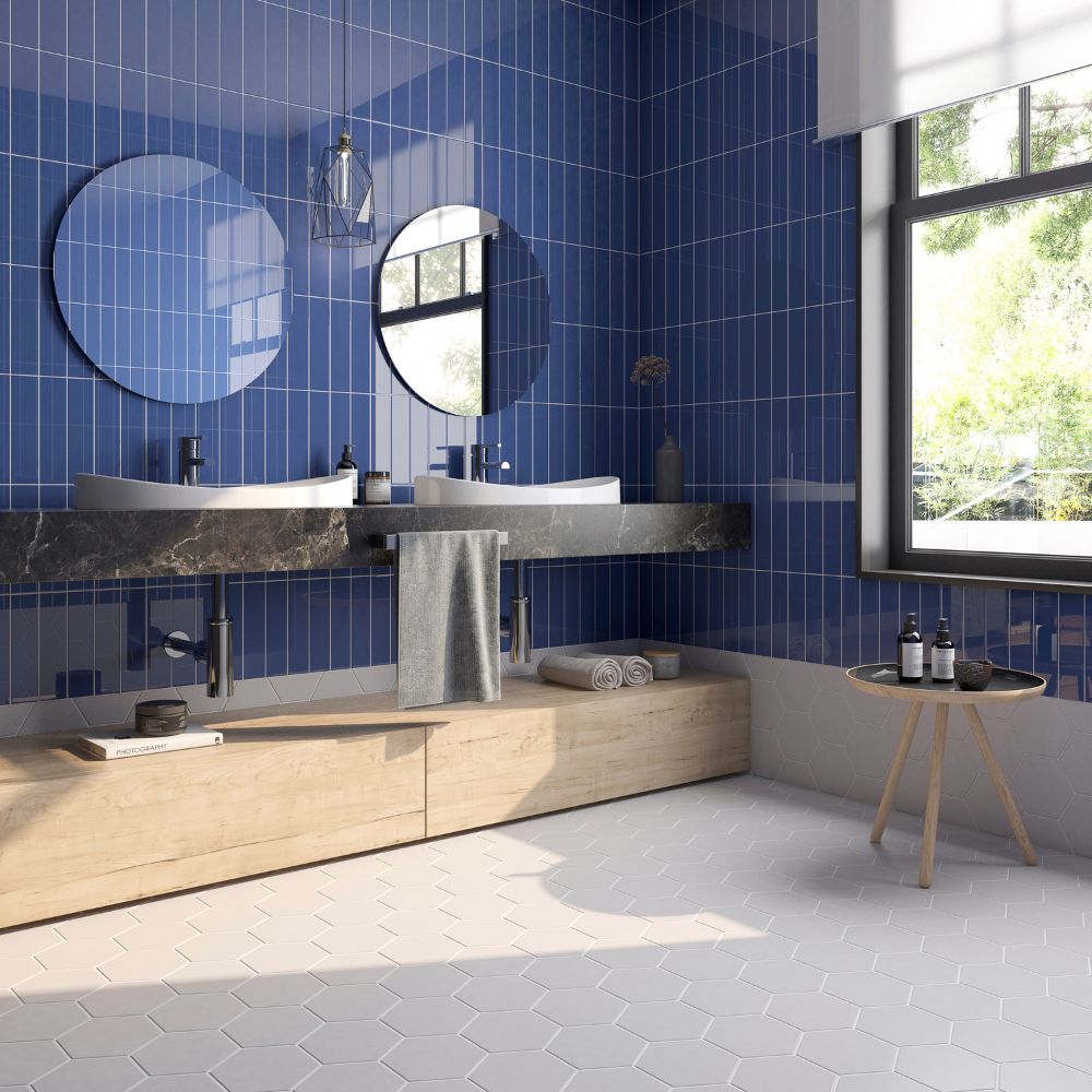 Venice Azul 2x10 Glossy/Matte Ceramic Subway Tile