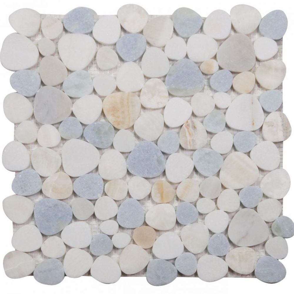 Hudson Marina Marble Pebble Mosaic Tile