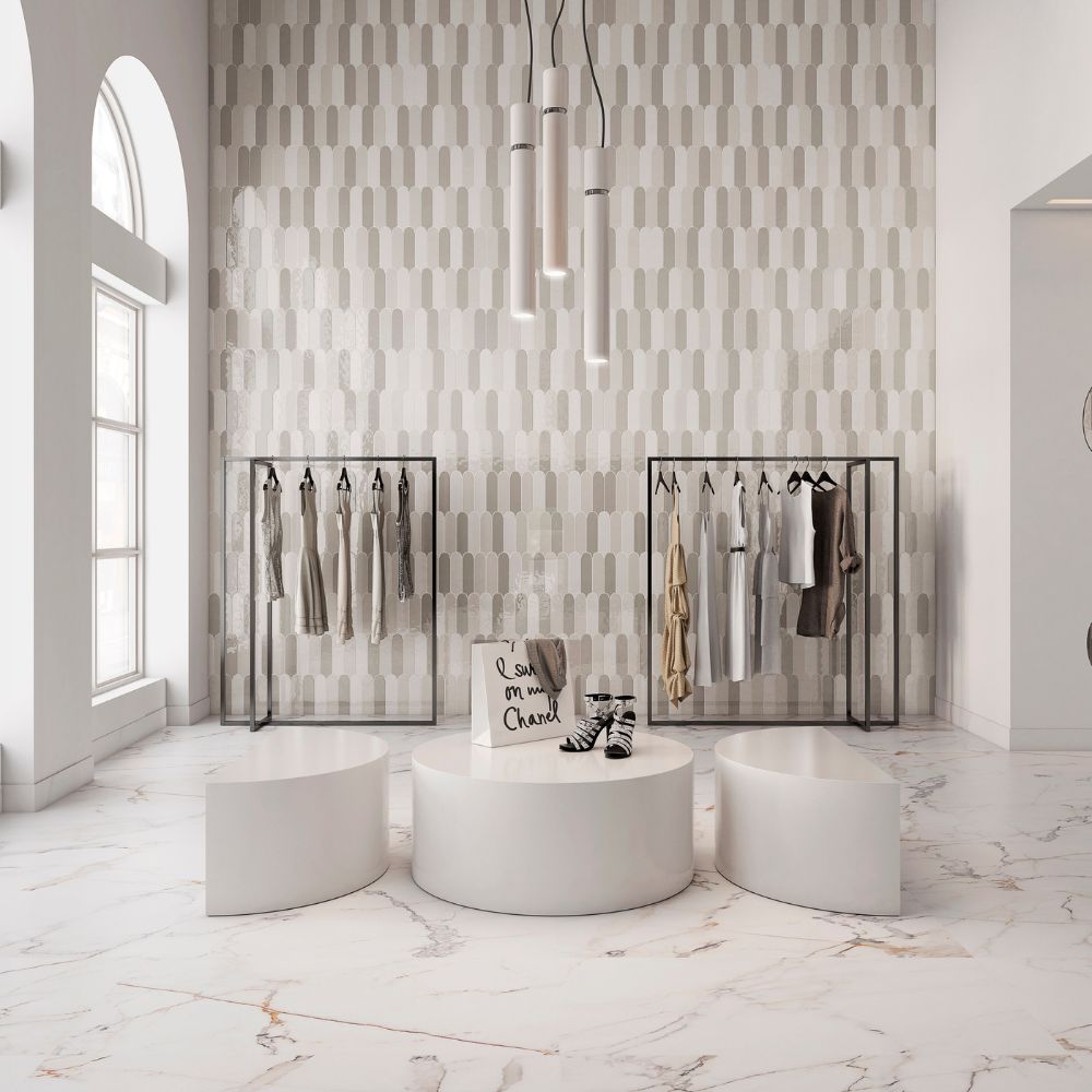 Doncaster Slate Falcon 3x12 Scallop Glossy Ceramic Tile
