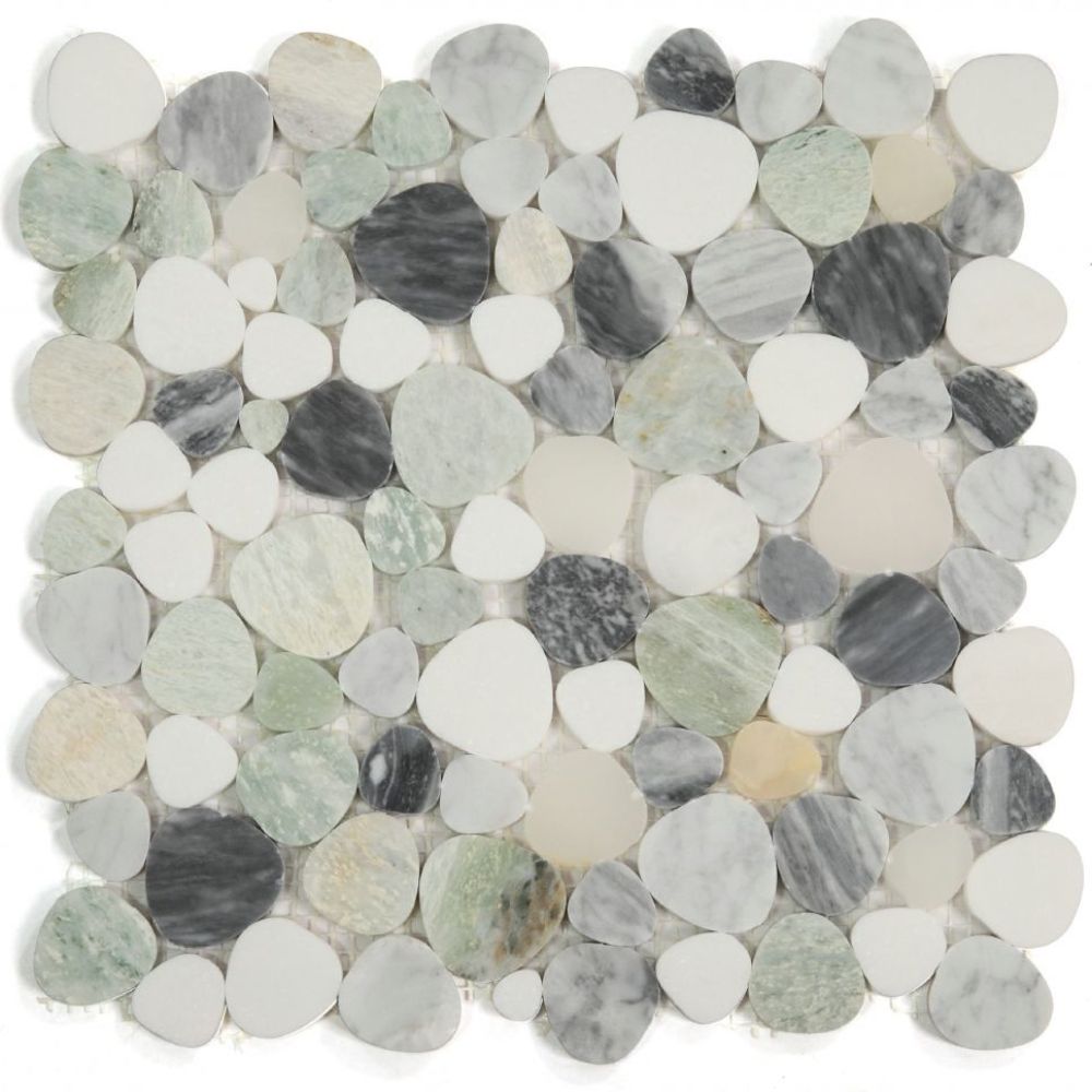 Hudson Grassland Marble Pebble Mosaic Tile