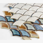 Load image into Gallery viewer, Antigua Brown Lentil 2x3 Fishscale Porcelain Mosaic

