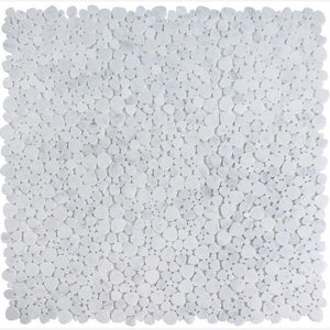 Hudson Carrara White Marble Pebble Mosaic