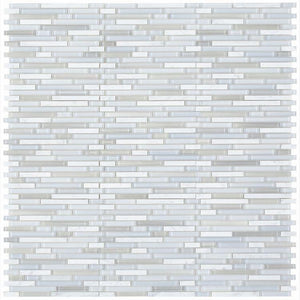 Linear Carrara Goose Glass Brick Mosaic