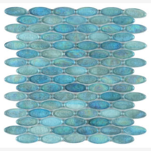 Stella Cascade Oval 1x2 Glass Mosaic
