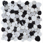 Load image into Gallery viewer, Hudson Black &amp; White Marble Pebble Mosaic
