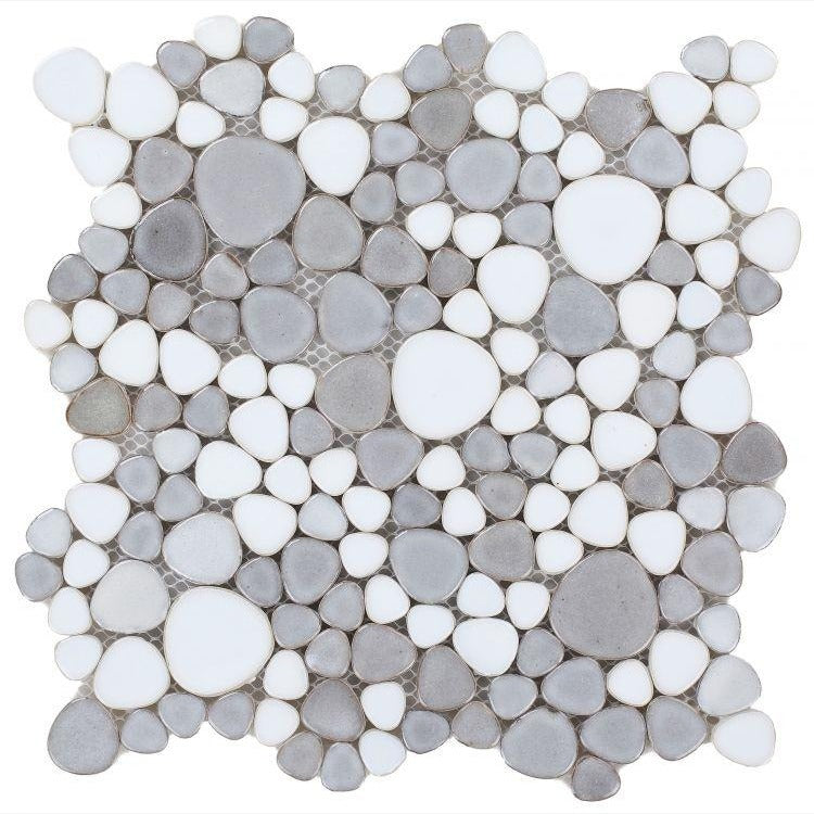 Nevis Cool Gray Pebble Mosaic