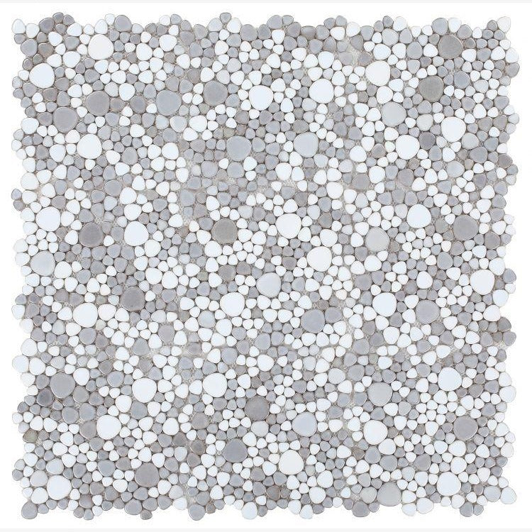 Nevis Cool Gray Pebble Mosaic