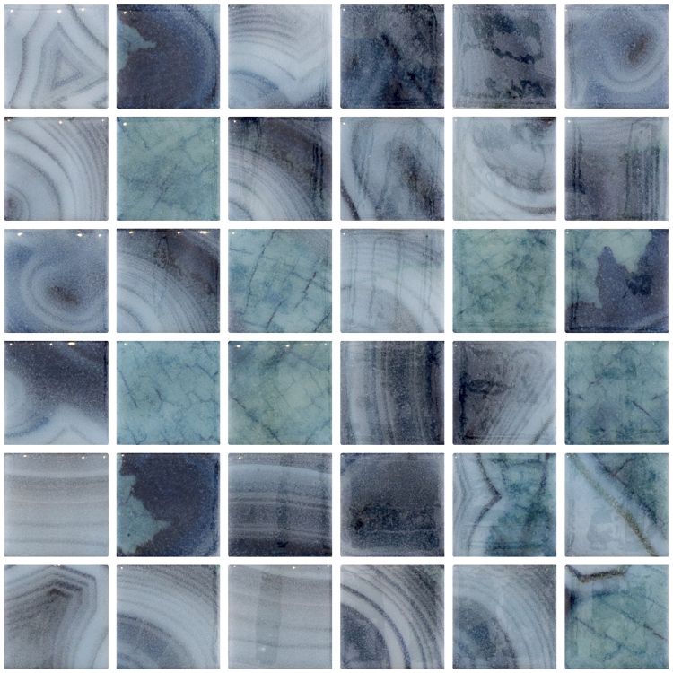 Aquatic Penta Borneo Glass 12.25x12.25 Mosaic Tile Polished