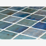 Load image into Gallery viewer, Aquatic Penta Forest Blue Glass Mosaic Tile
