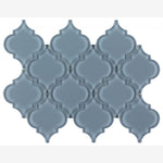 Load image into Gallery viewer, Kendra Blue Shining Arabesque Glass Tile (Pool Rated)
