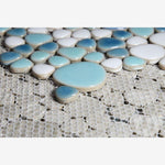 Load image into Gallery viewer, Nevis Pastel Turquoise Pebble Mosaic
