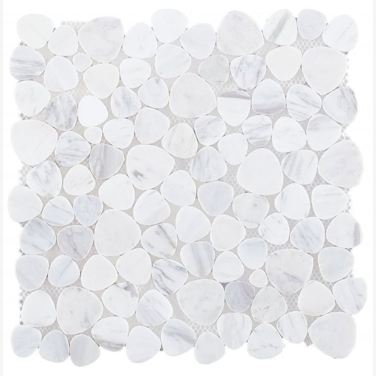Hudson Bianco Marble Pebble Mosaic Tile