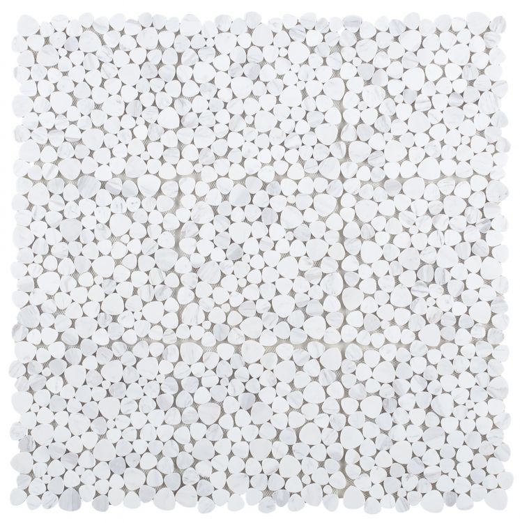 Hudson Bianco Marble Pebble Mosaic Tile