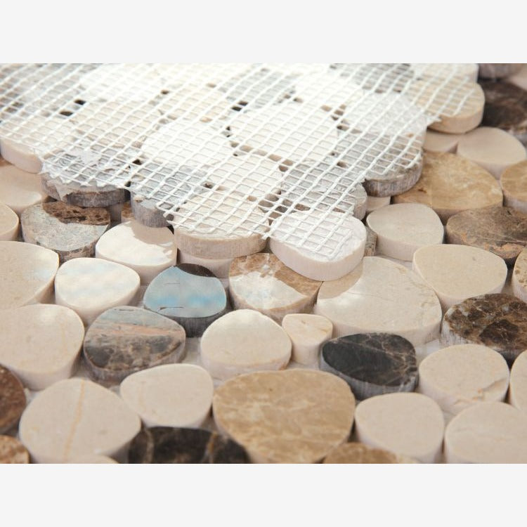 Hudson Spain Marble Pebble Mosaic Tile