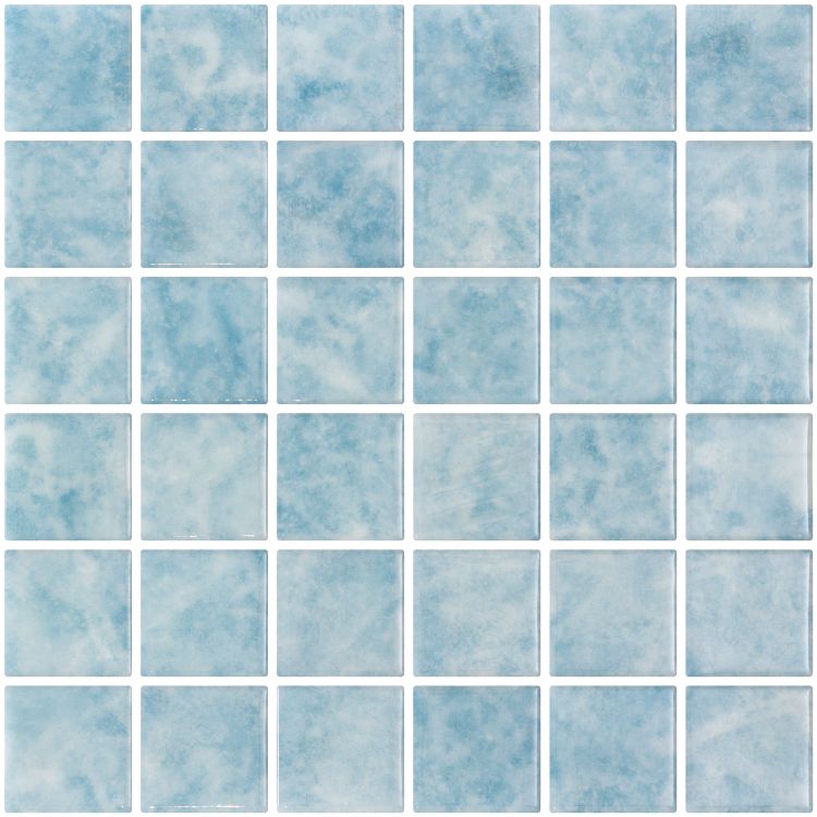 Aquatic Penta Los Blue Glass 12.25x12.25 Mosaic Tile