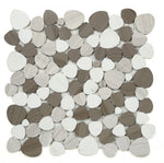 Load image into Gallery viewer, Hudson Smoke Marble Pebble Mosaic Tile
