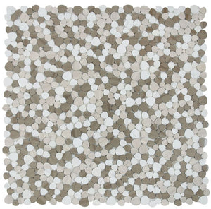 Hudson Smoke Marble Pebble Mosaic Tile