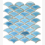 Load image into Gallery viewer, Antigua Azure 2x3 Fishscale Porcelain Mosaic
