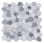 Load image into Gallery viewer, Hudson Grey Mix Marble Pebble Mosaic Tile Polished
