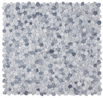 Load image into Gallery viewer, Hudson Grey Mix Marble Pebble Mosaic Tile Polished
