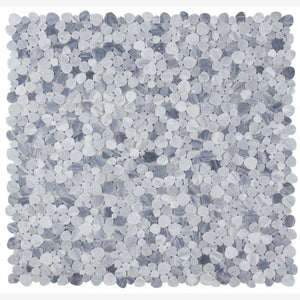Hudson Grey Mix Marble Pebble Mosaic Tile Polished