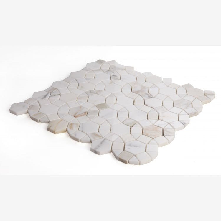 Granada Calacatta Gold 11.5x12 Polished Mosaic Tile