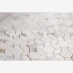 Load image into Gallery viewer, Geometry Calacatta Gold Marble Mosaic Tile Sample
