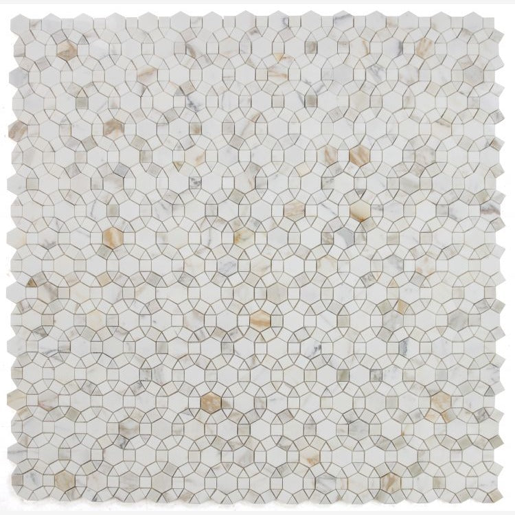 Granada Calacatta Gold 11.5x12 Polished Mosaic Tile